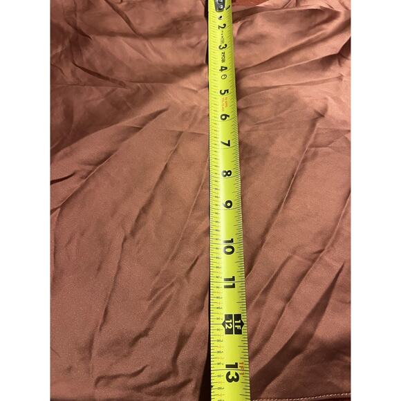 OLM Rust Orange Cowl Neck Cropped Satin Cami Tank Top Women X Large - Picture 4 of 7